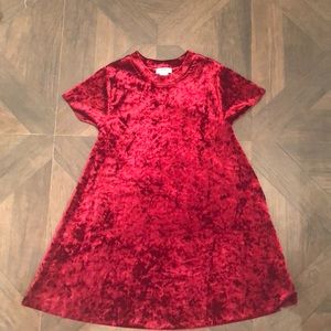 Girls crushed velvet party dress.